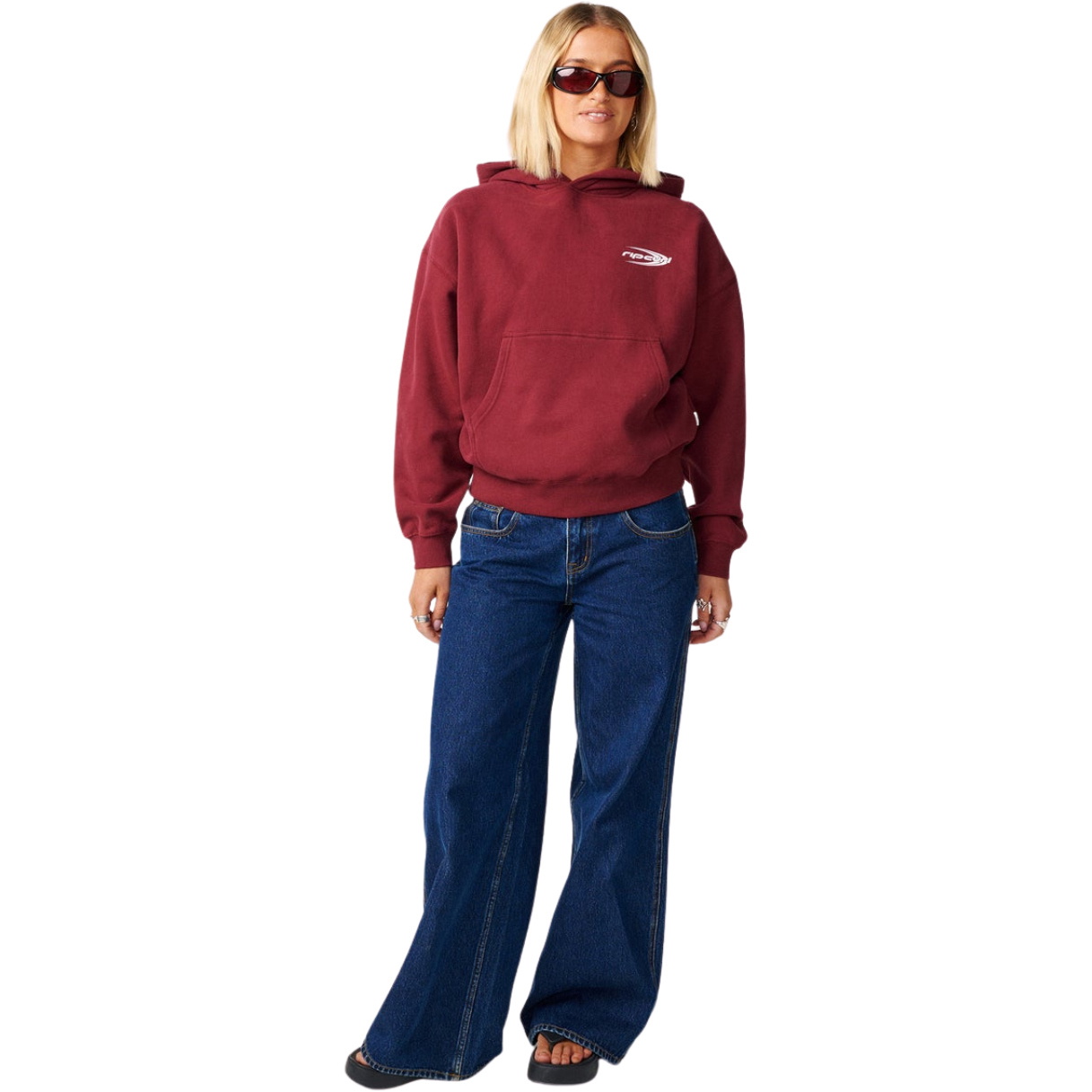 Rip Curl Womens RC Evolution Hood Fleece 0FQWFL - Burgundy